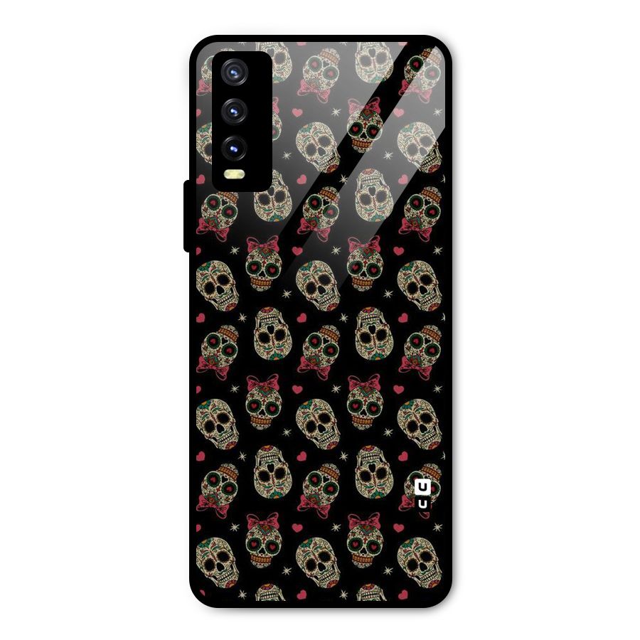 Skull Pattern Metal Back Case for Vivo Y20i