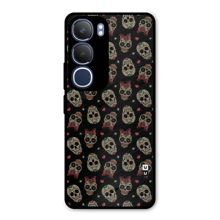 Skull Pattern Metal Back Case for Vivo Y29