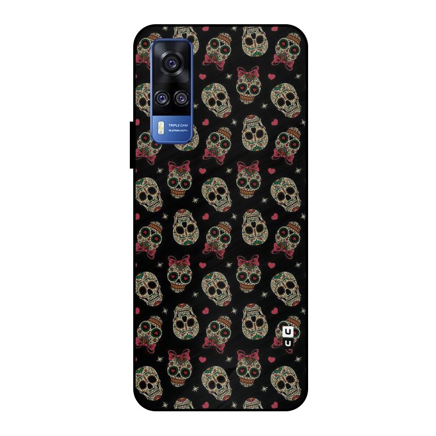 Skull Pattern Metal Back Case for Vivo Y51