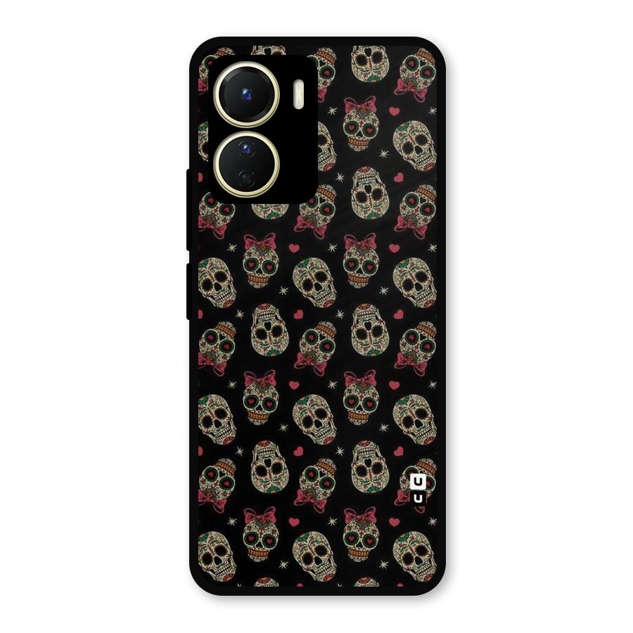 Skull Pattern Metal Back Case for Vivo Y56