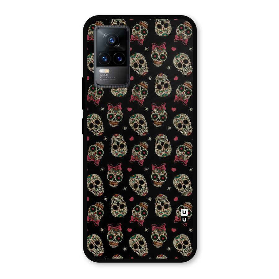 Skull Pattern Metal Back Case for Vivo Y73