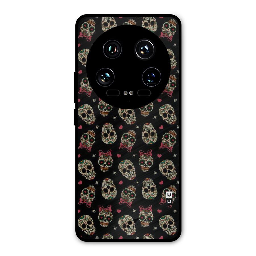Skull Pattern Metal Back Case for Xiaomi 14 Ultra