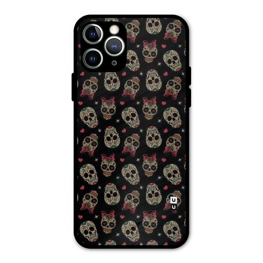 Skull Pattern Metal Back Case for iPhone 11 Pro Max