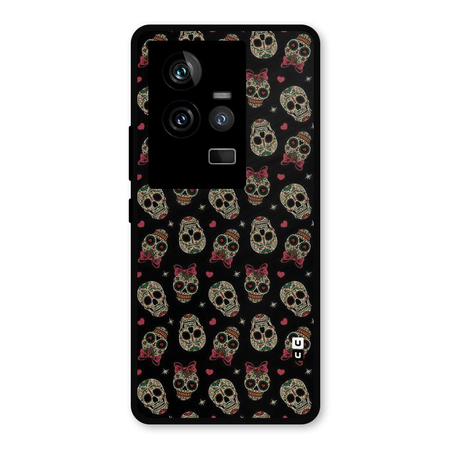 Skull Pattern Metal Back Case for iQOO 11 5G