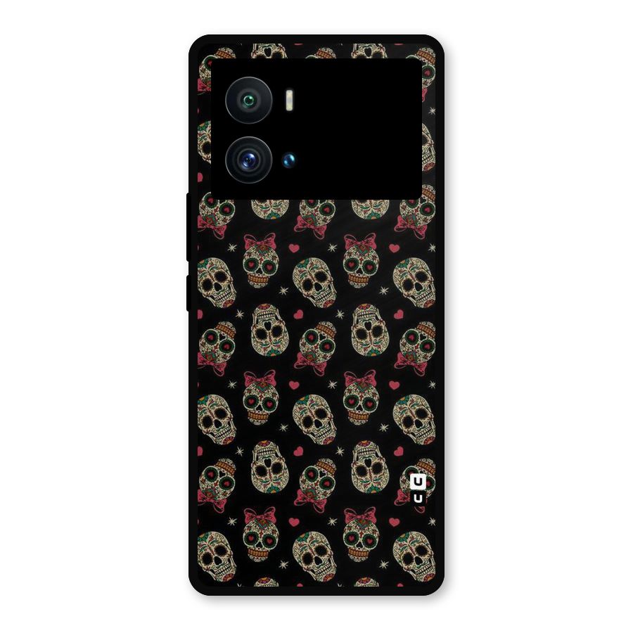 Skull Pattern Metal Back Case for iQOO 9 Pro