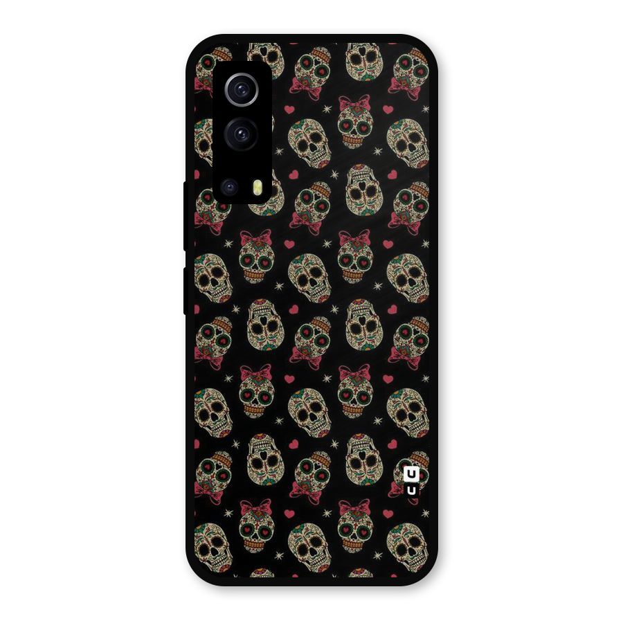 Skull Pattern Metal Back Case for iQOO Z3