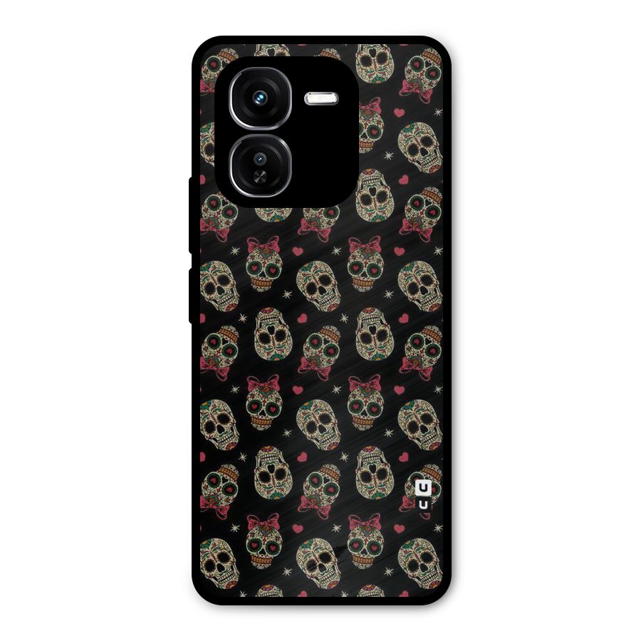 Skull Pattern Metal Back Case for iQOO Z9x
