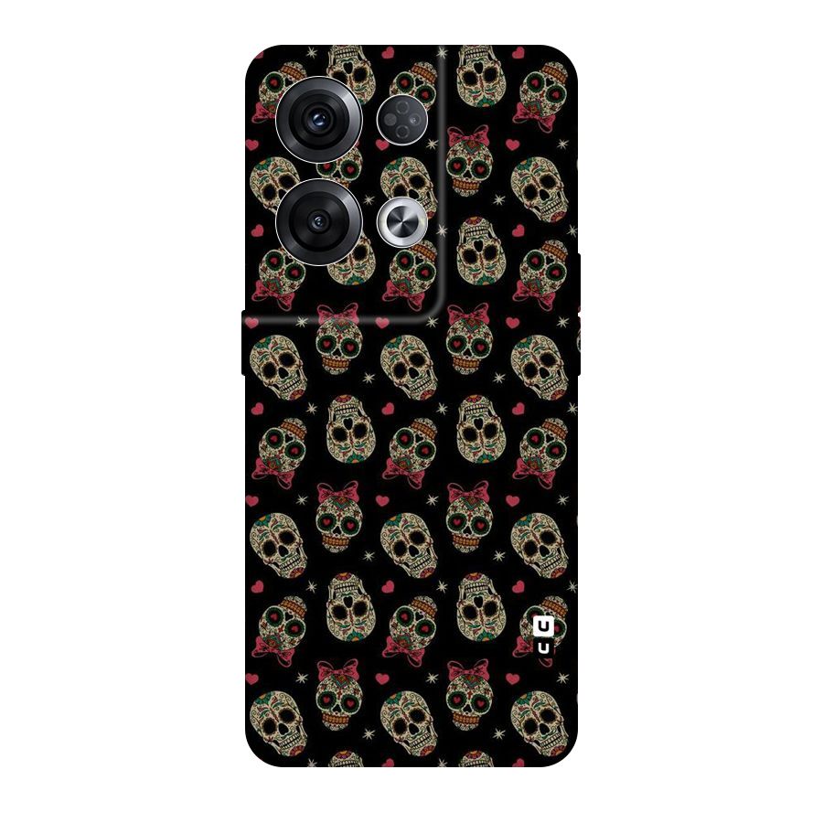 Skull Pattern Original Polycarbonate Back Case for Oppo Reno8 Pro 5G