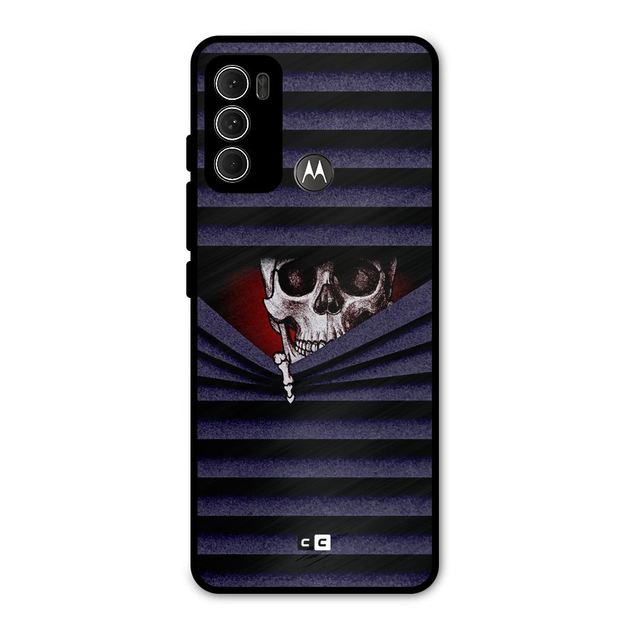 Skull Peak Metal Back Case for Moto G60