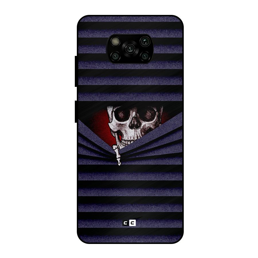 Skull Peak Metal Back Case for Poco X3