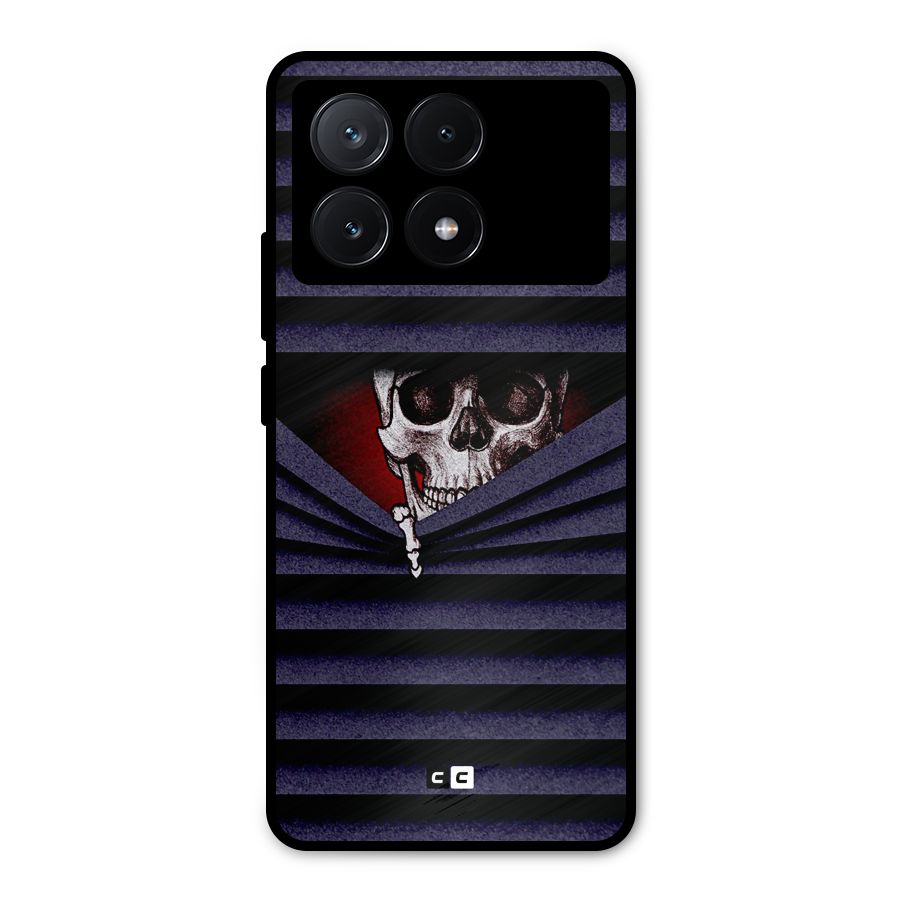 Skull Peak Metal Back Case for Poco X6 Pro
