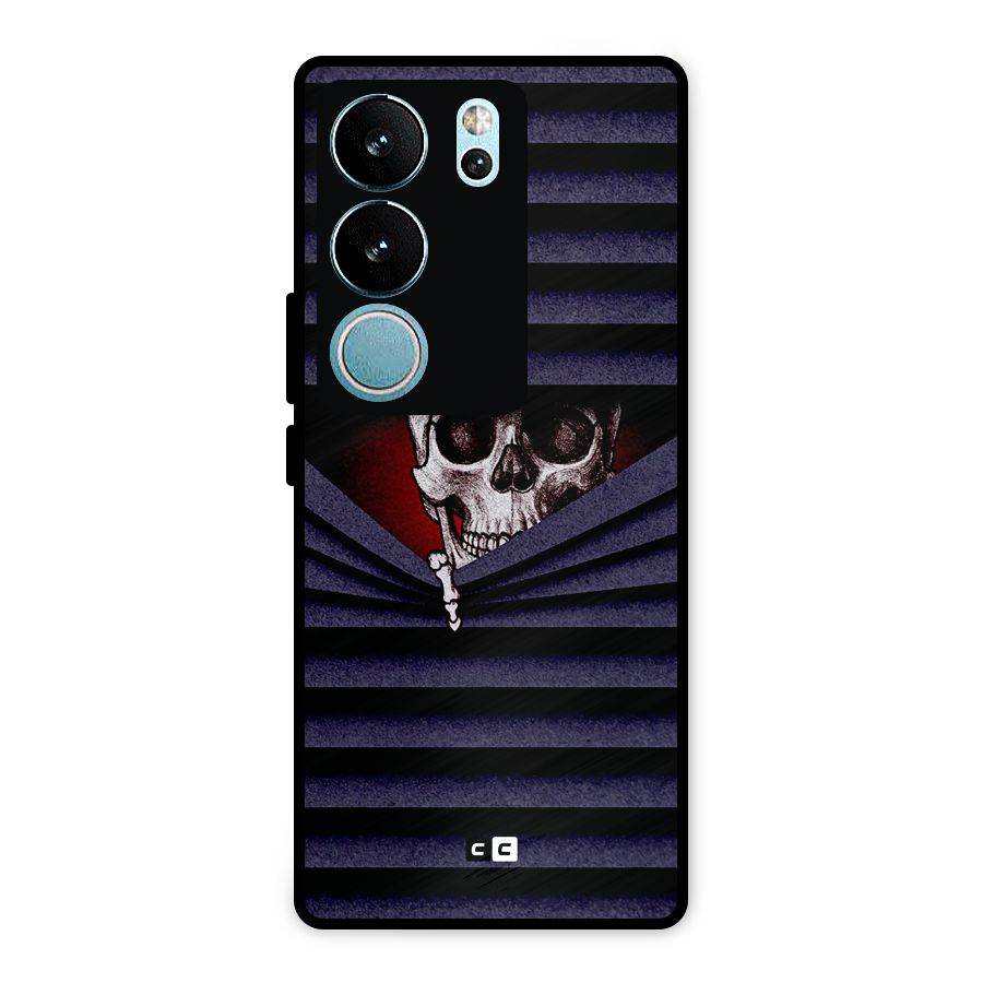 Skull Peak Metal Back Case for Vivo V29 Pro