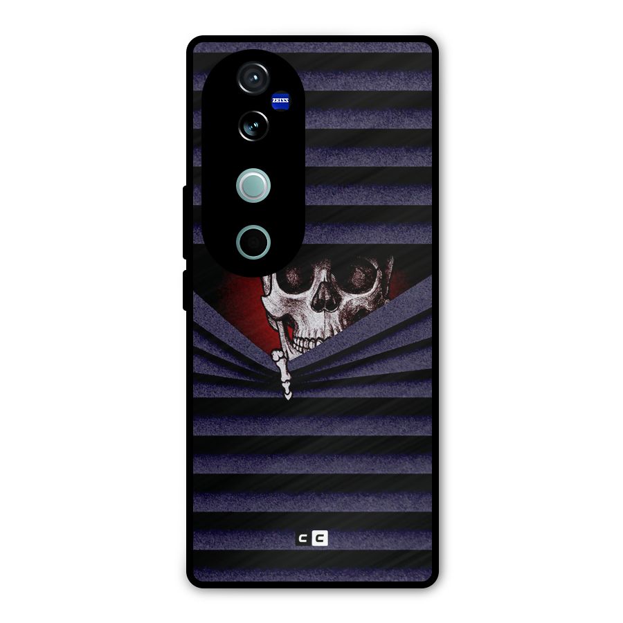 Skull Peak Metal Back Case for Vivo V40 Pro