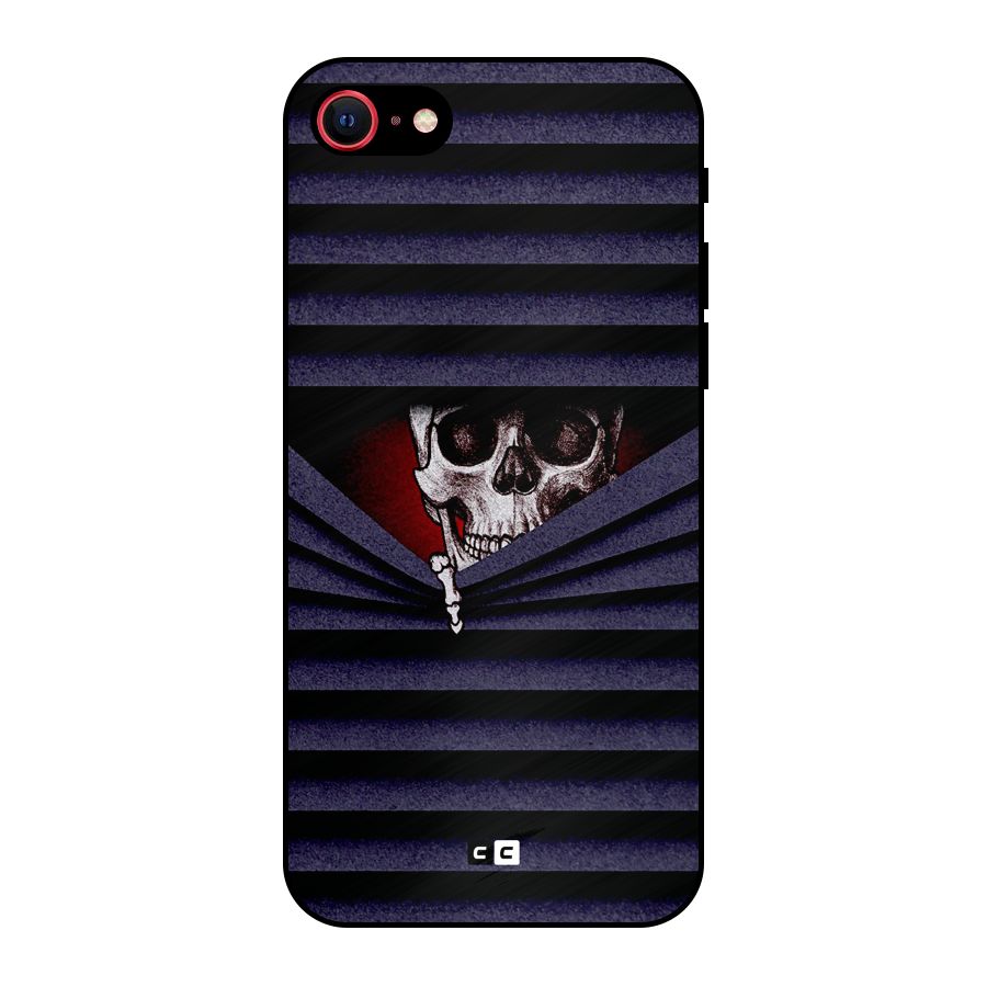Skull Peak Metal Back Case for iPhone 8