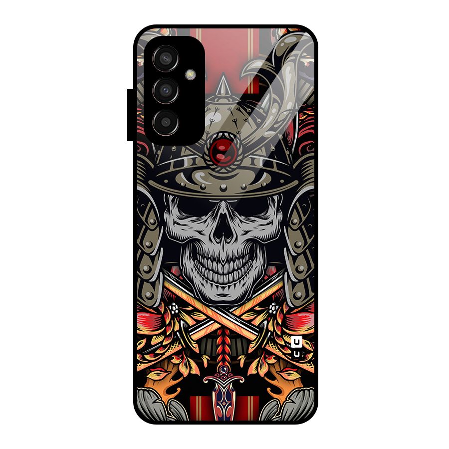 Skull Swords Snakes Glass Back Case for Galaxy F13