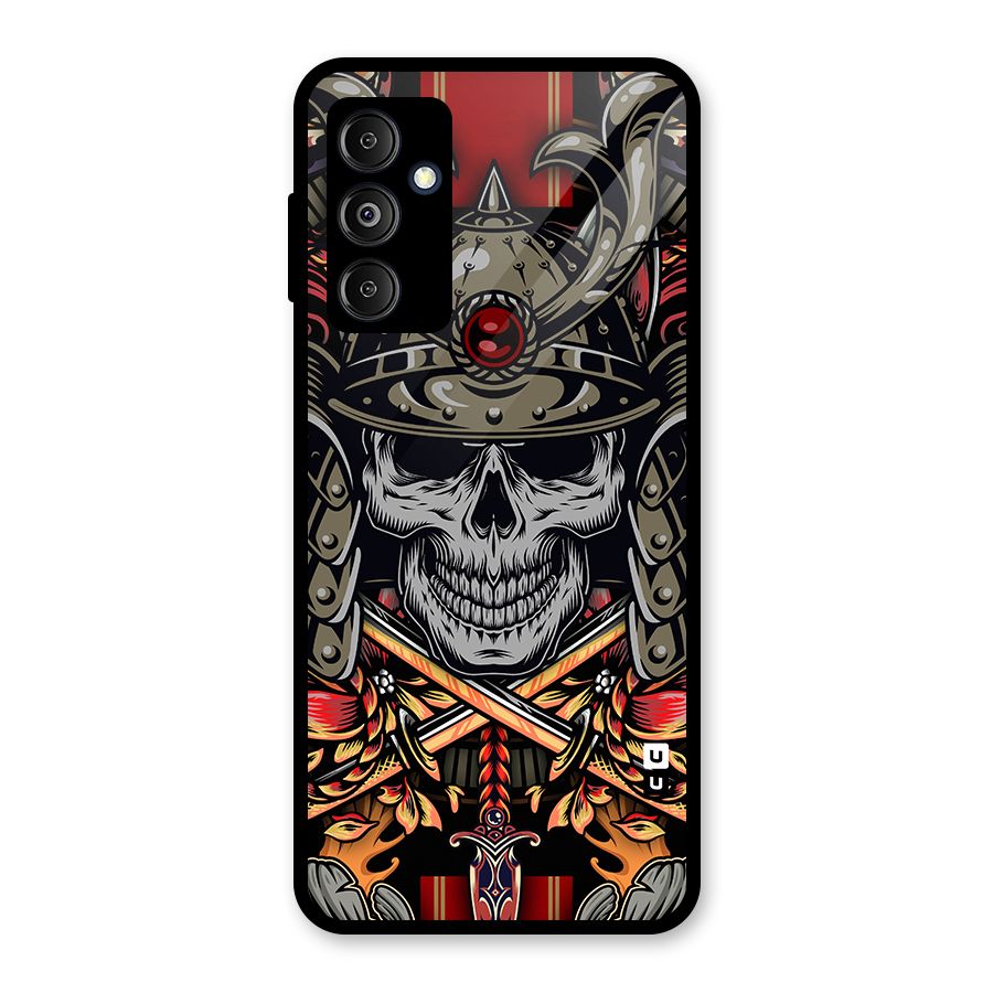 Skull Swords Snakes Glass Back Case for Galaxy M14 5G