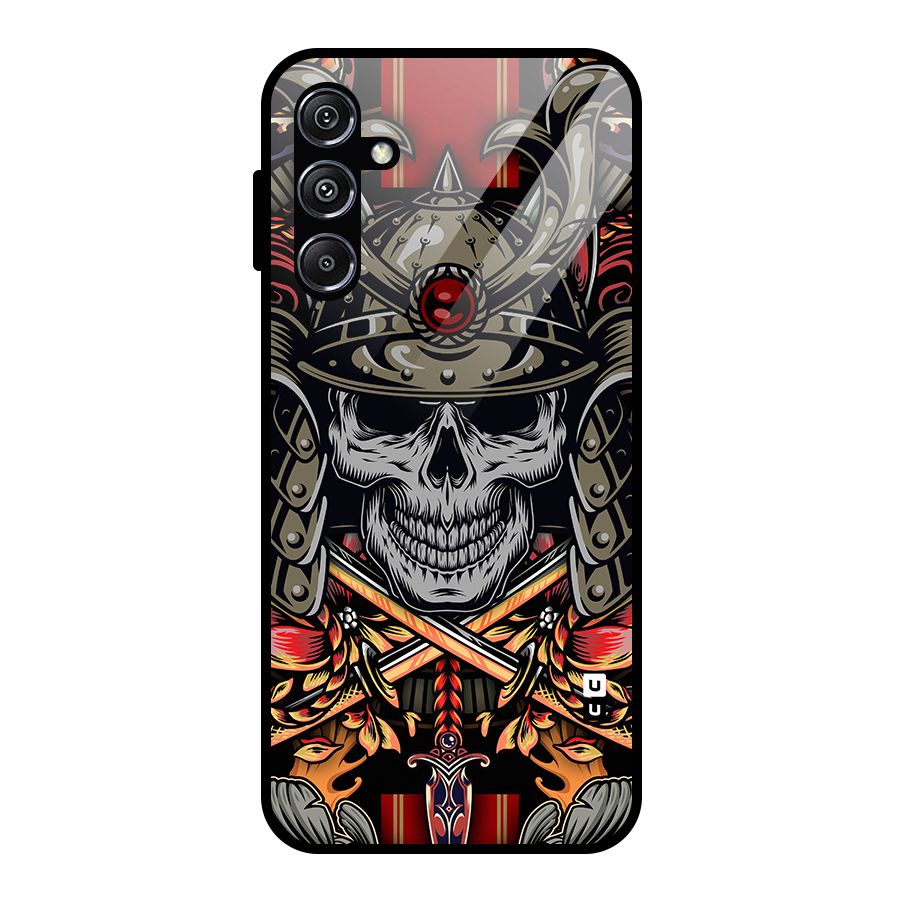 Skull Swords Snakes Glass Back Case for Galaxy M34 5G