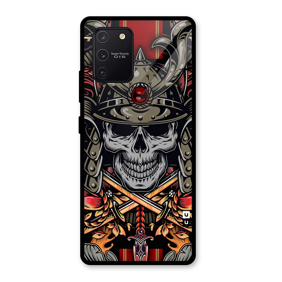 Skull Swords Snakes Glass Back Case for Galaxy S10 Lite