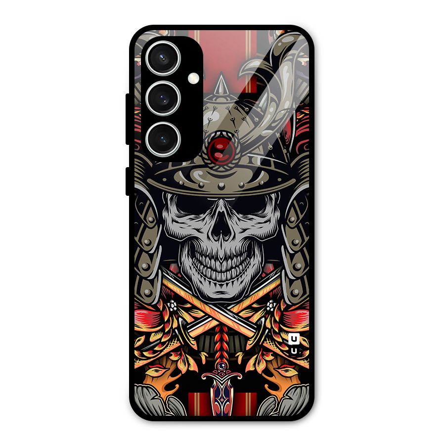 Skull Swords Snakes Glass Back Case for Galaxy S23 FE
