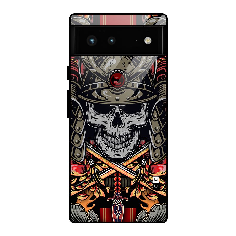 Skull Swords Snakes Glass Back Case for Google Pixel 6