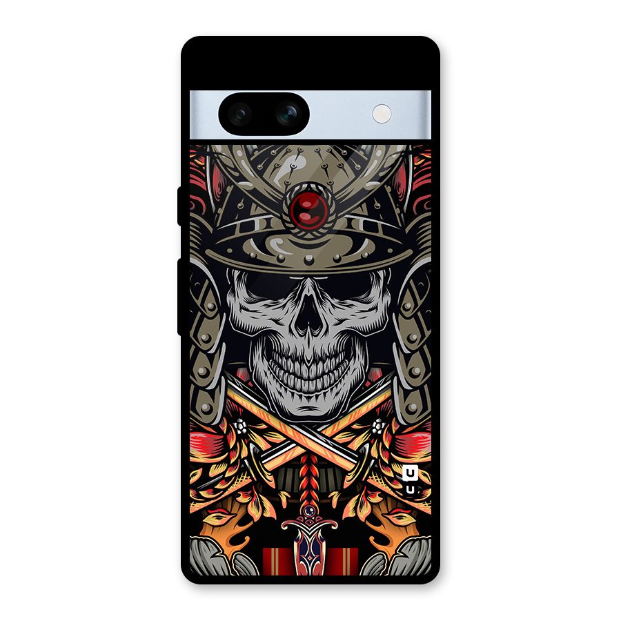 Skull Swords Snakes Glass Back Case for Google Pixel 7a