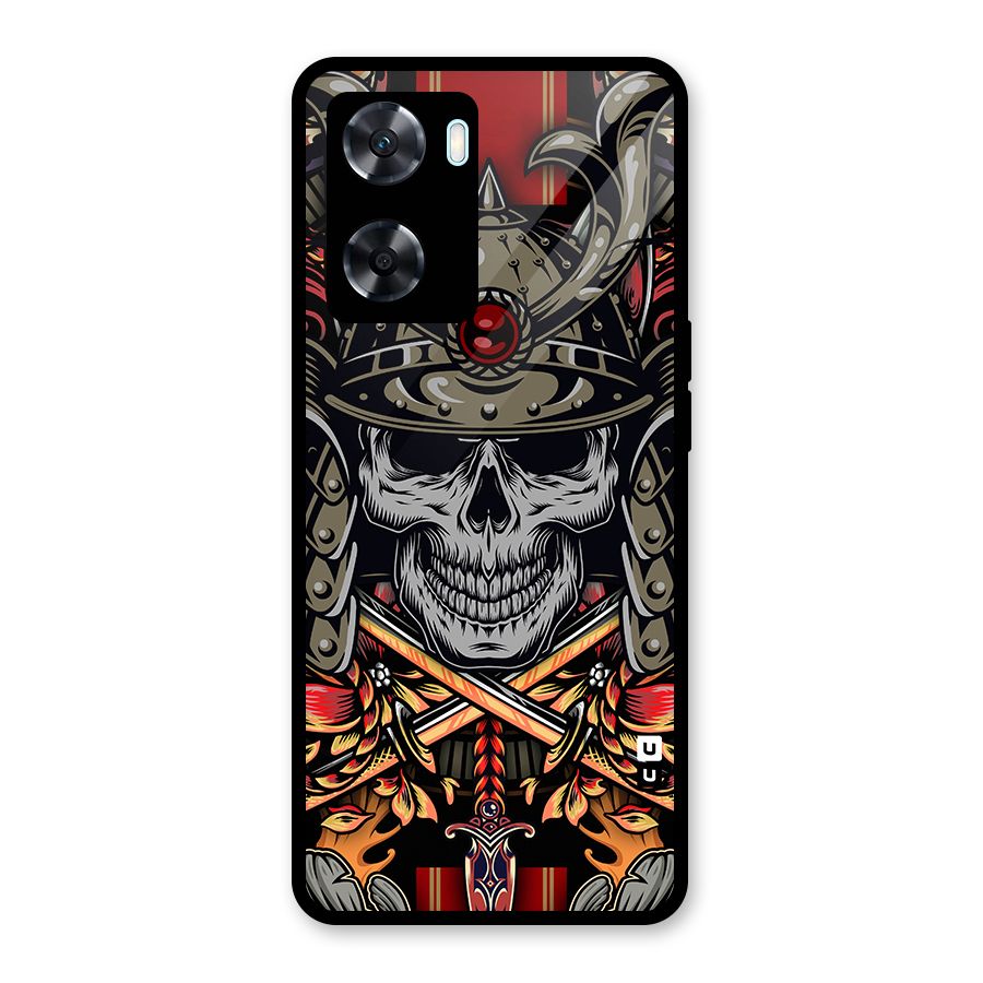 Skull Swords Snakes Glass Back Case for Oppo A77s