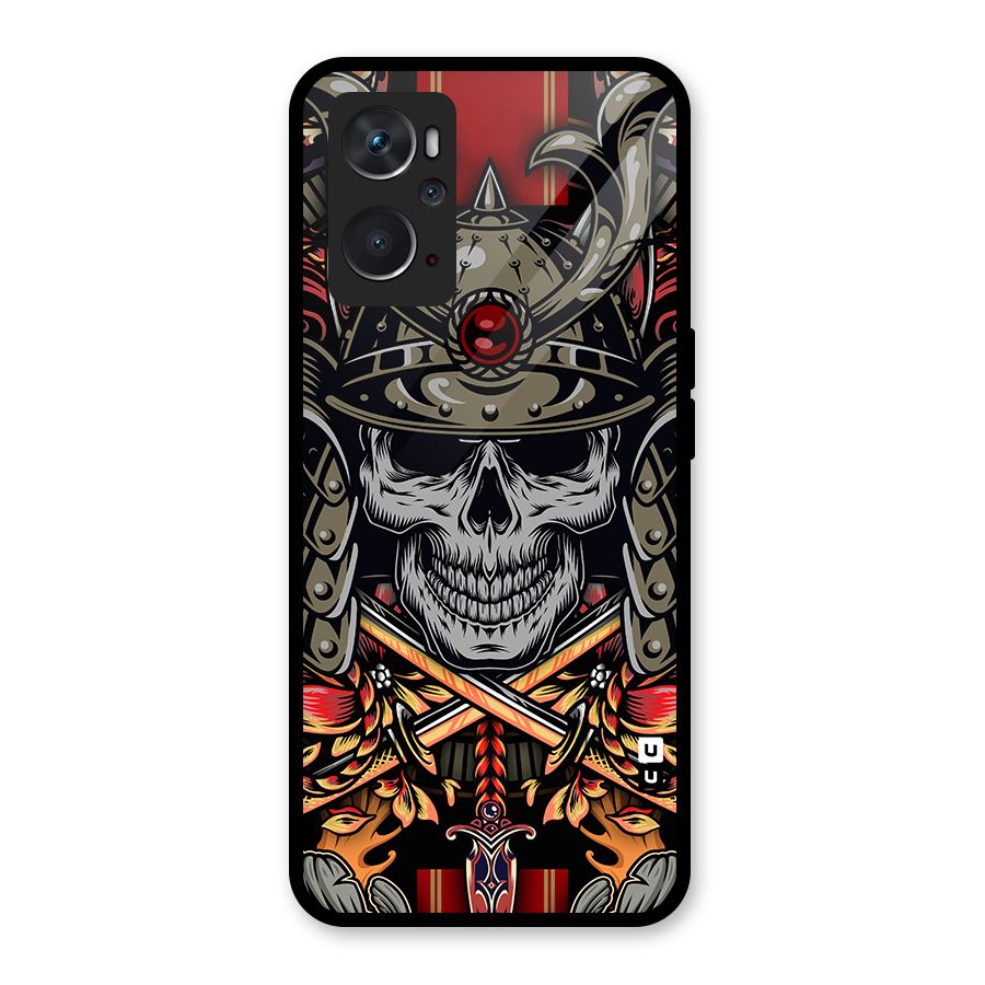 Skull Swords Snakes Glass Back Case for Oppo K10 4G