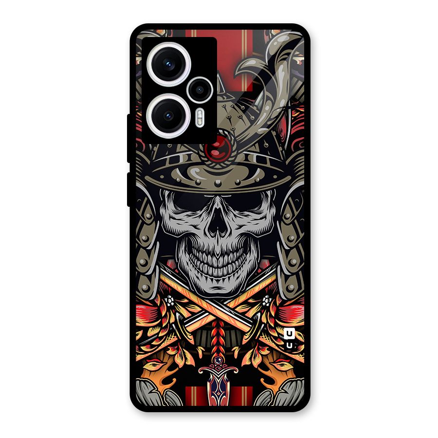 Skull Swords Snakes Glass Back Case for Poco F5