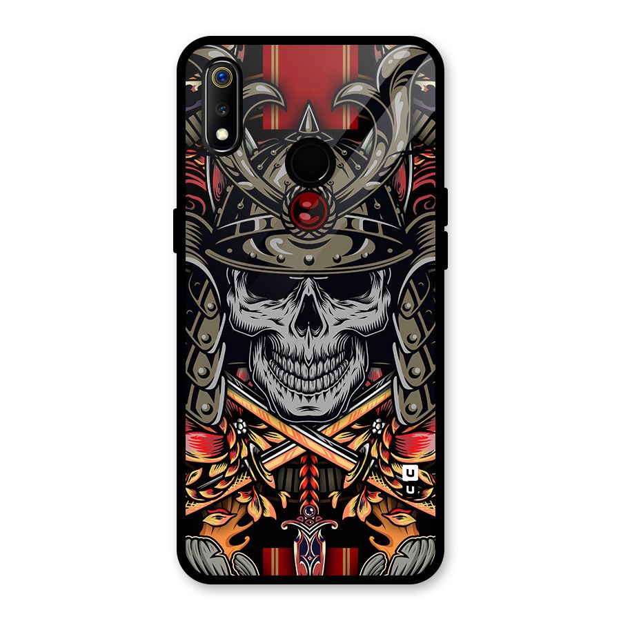 Skull Swords Snakes Glass Back Case for Realme 3i