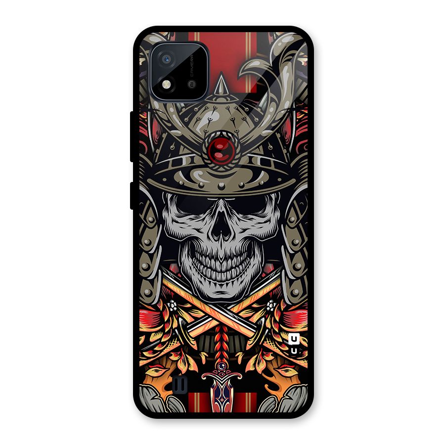 Skull Swords Snakes Glass Back Case for Realme C11 2021