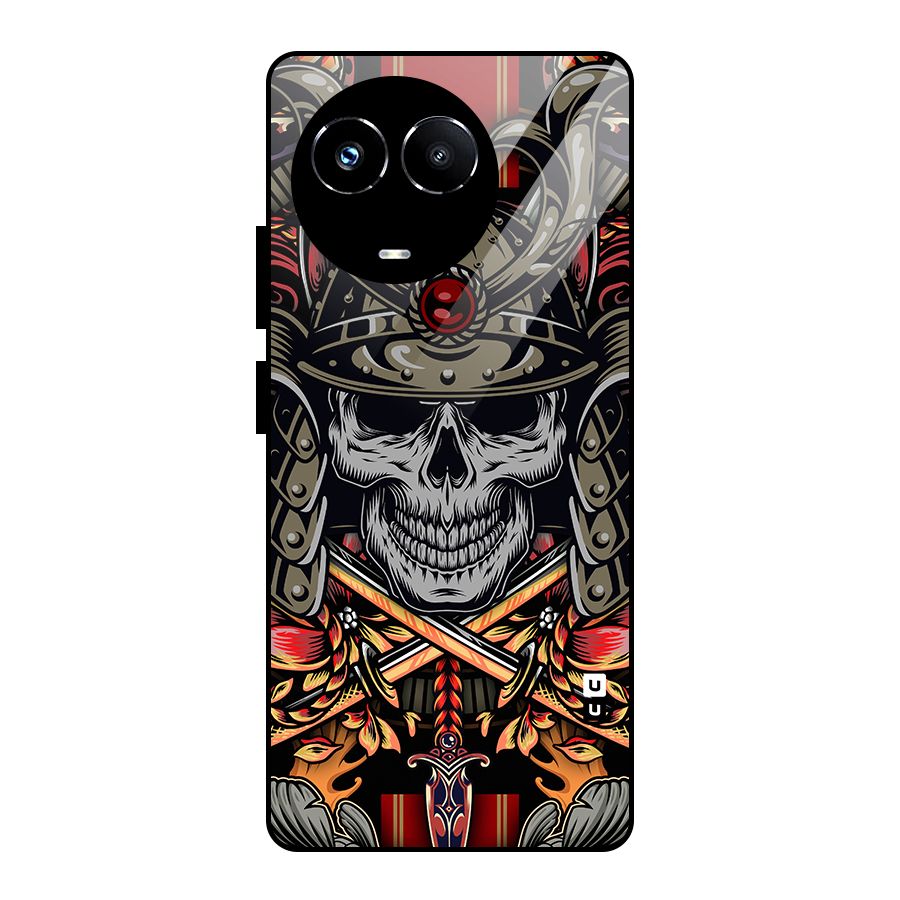 Skull Swords Snakes Glass Back Case for Realme Narzo 60X
