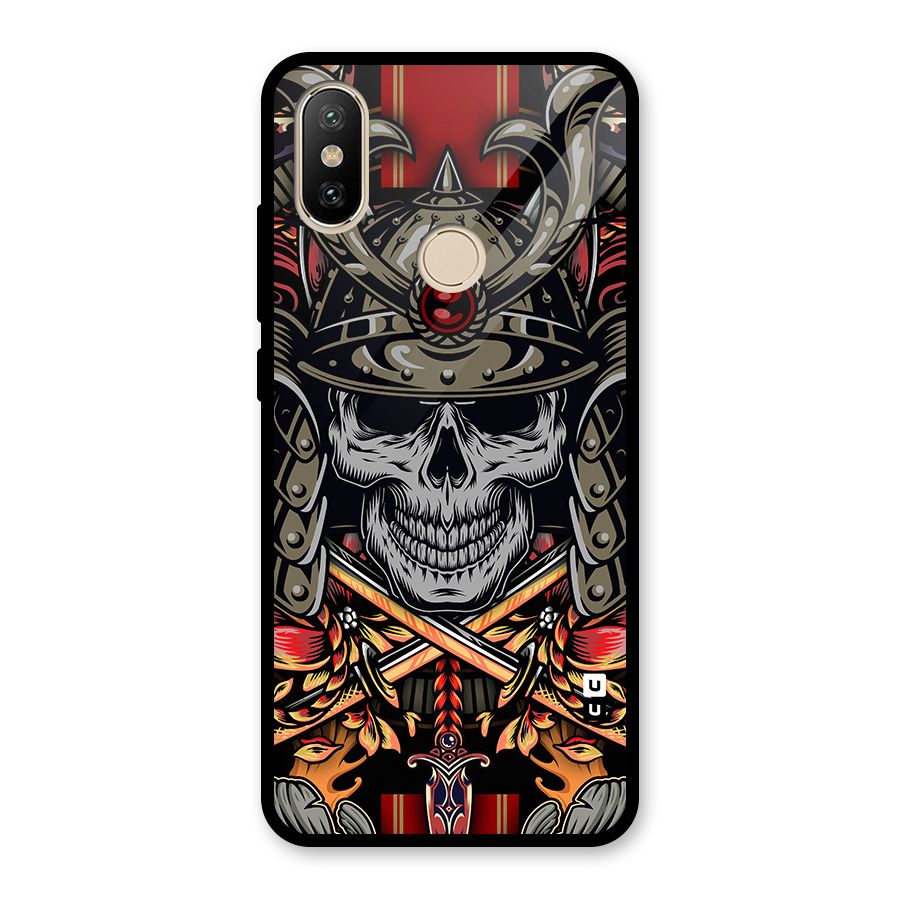 Skull Swords Snakes Glass Back Case for Redmi A2