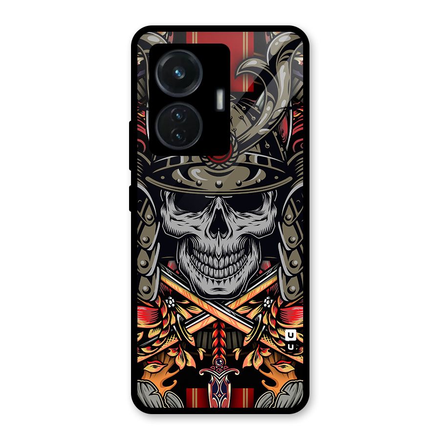 Skull Swords Snakes Glass Back Case for Vivo T1 44W