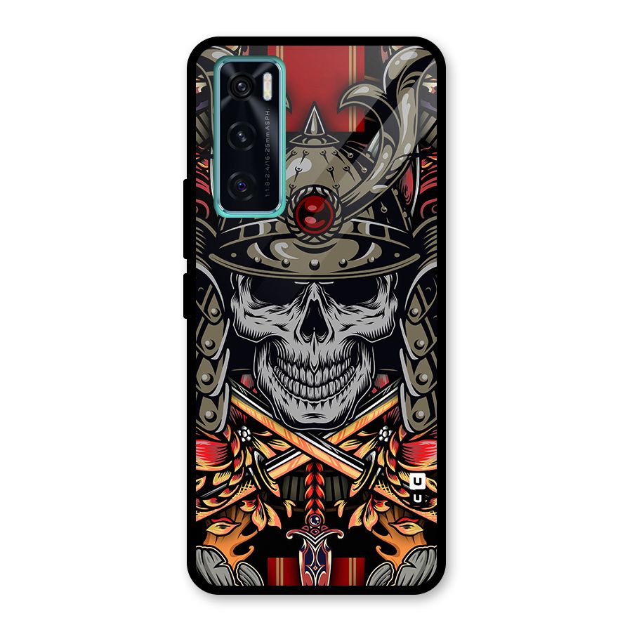 Skull Swords Snakes Glass Back Case for Vivo V20 SE