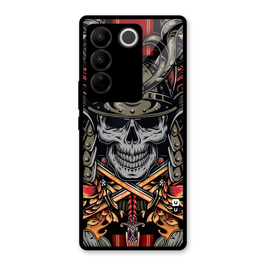 Skull Swords Snakes Glass Back Case for Vivo V27