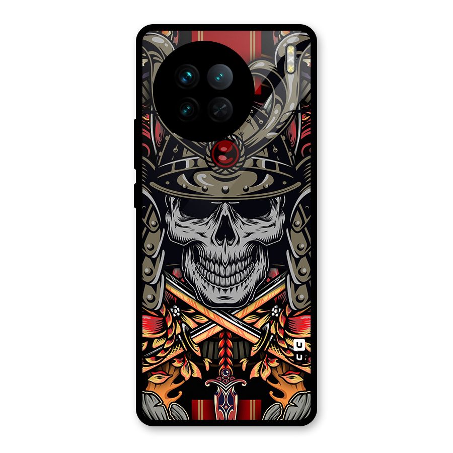 Skull Swords Snakes Glass Back Case for Vivo X90