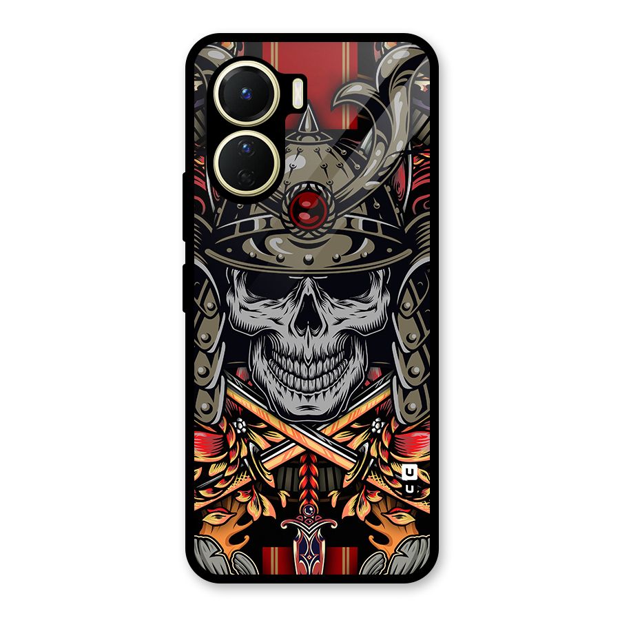 Skull Swords Snakes Glass Back Case for Vivo Y16