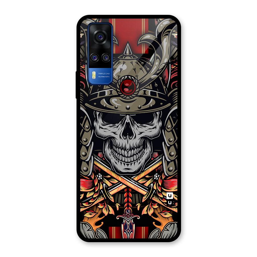Skull Swords Snakes Glass Back Case for Vivo Y31