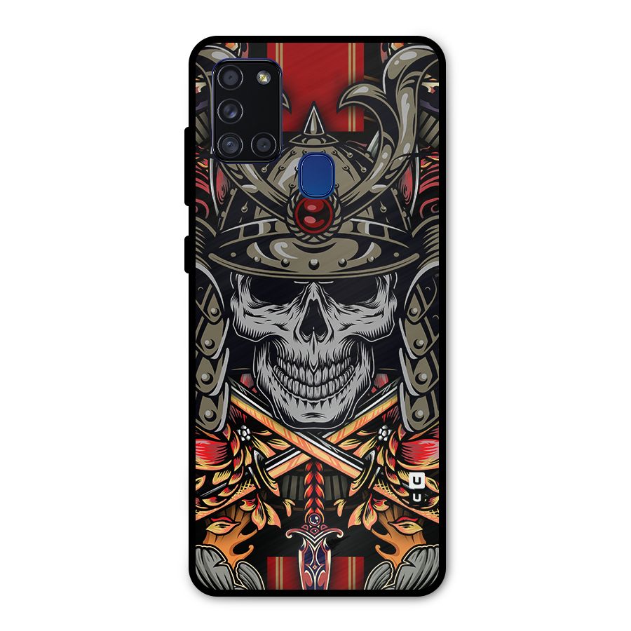 Skull Swords Snakes Metal Back Case for Galaxy A21s