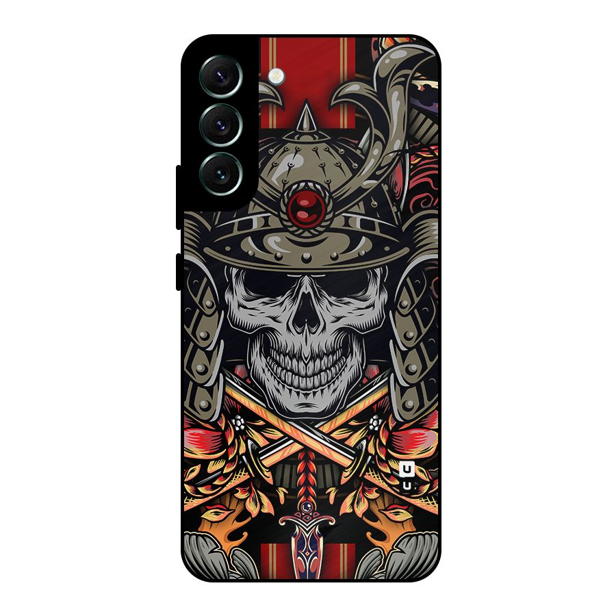 Skull Swords Snakes Metal Back Case for Galaxy S22 Plus 5G