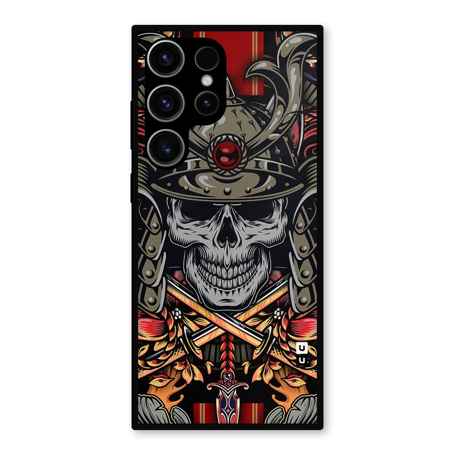Skull Swords Snakes Metal Back Case for Galaxy S23 Ultra
