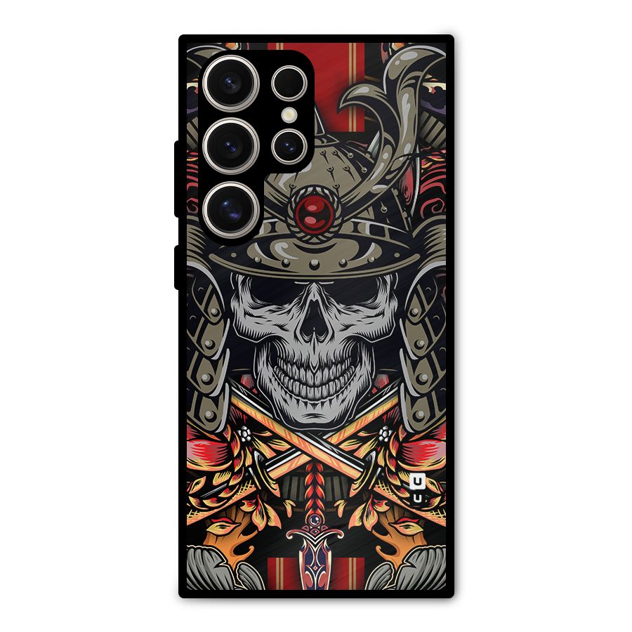 Skull Swords Snakes Metal Back Case for Galaxy S24 Ultra