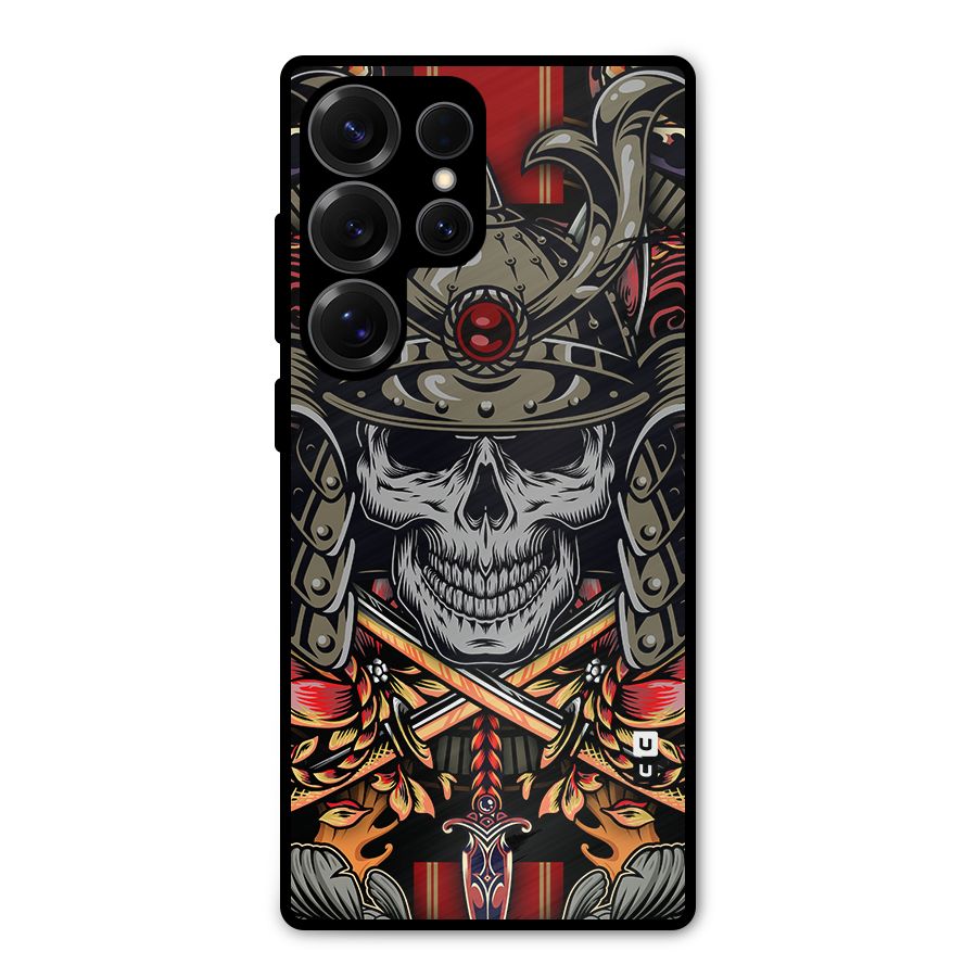 Skull Swords Snakes Metal Back Case for Galaxy S25 Ultra
