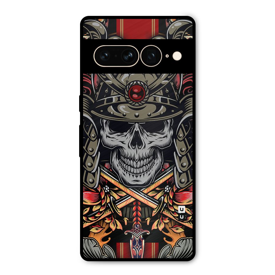 Skull Swords Snakes Metal Back Case for Google Pixel 7 Pro