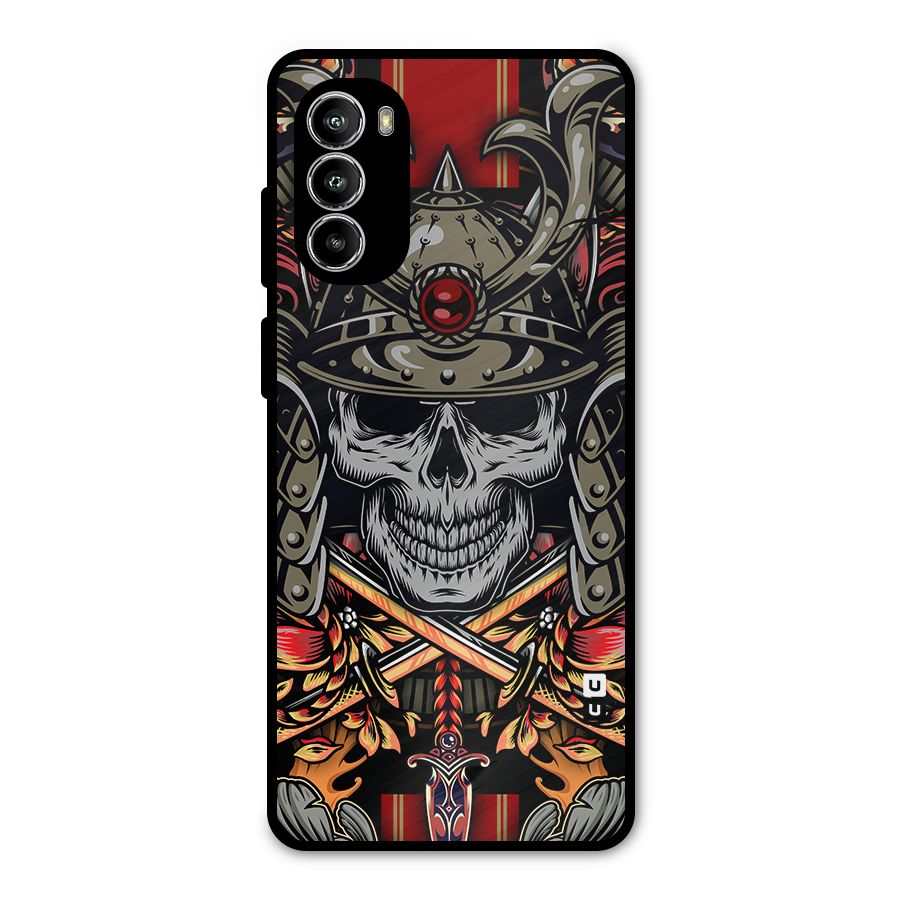 Skull Swords Snakes Metal Back Case for Moto G52