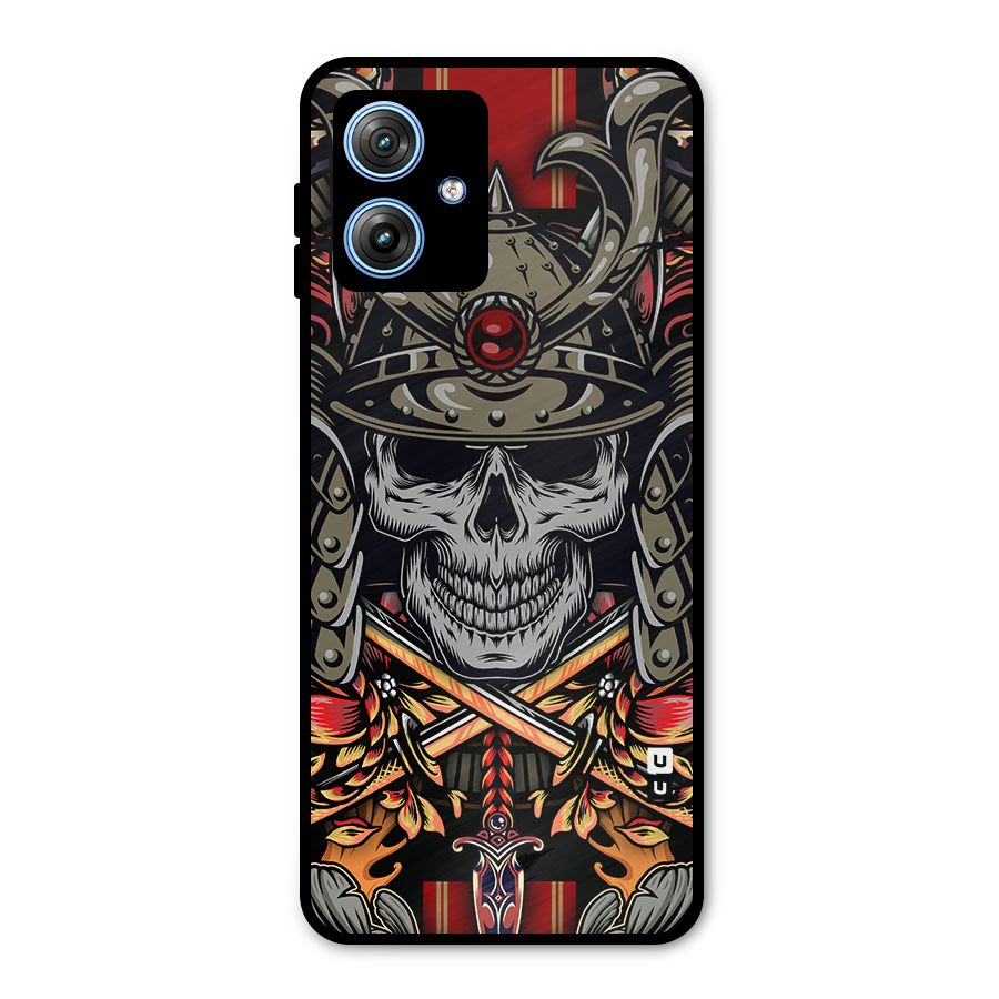 Skull Swords Snakes Metal Back Case for Moto G54