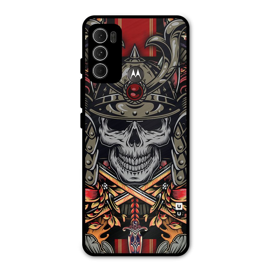 Skull Swords Snakes Metal Back Case for Moto G60