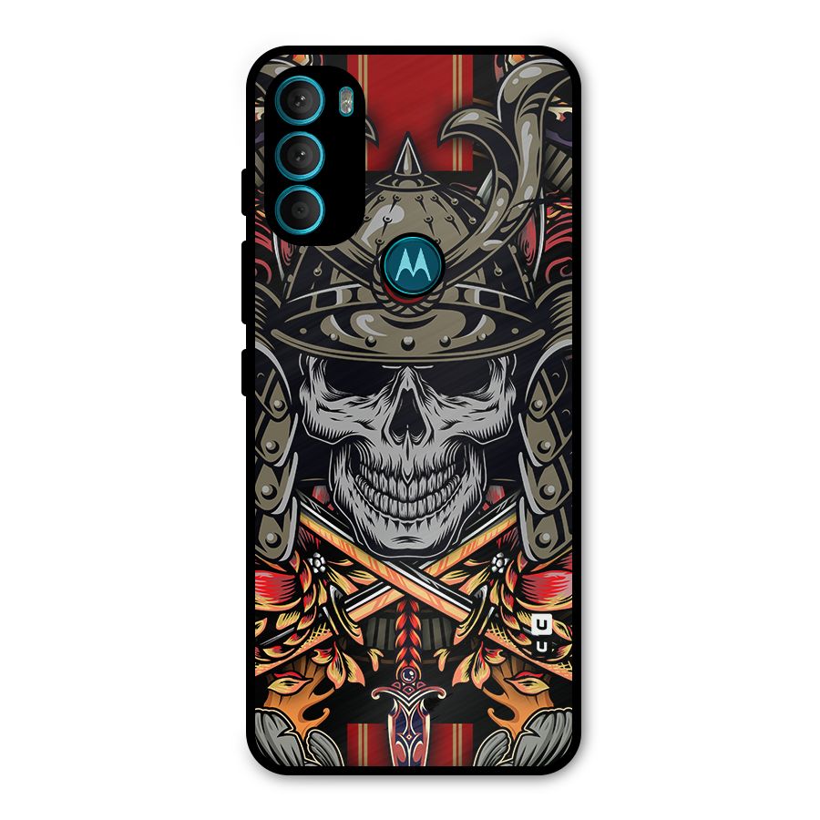 Skull Swords Snakes Metal Back Case for Moto G71 5G