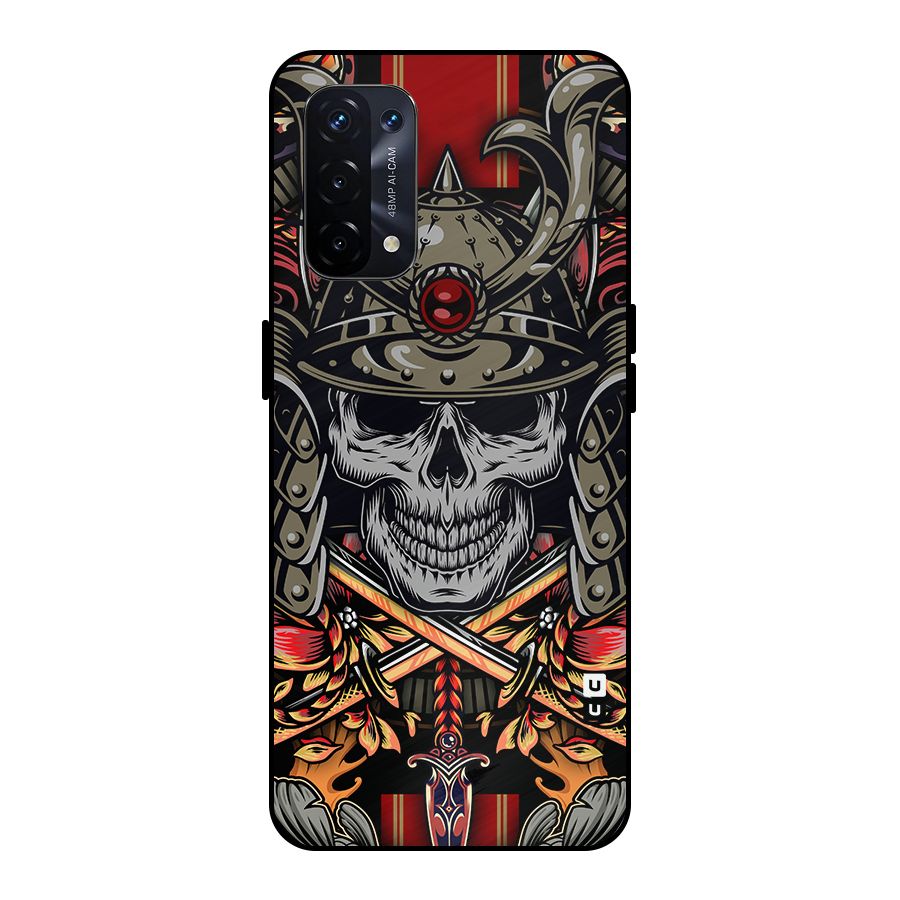 Skull Swords Snakes Metal Back Case for Oppo A74 5G