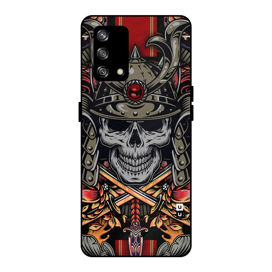 Skull Swords Snakes Metal Back Case for Oppo F19